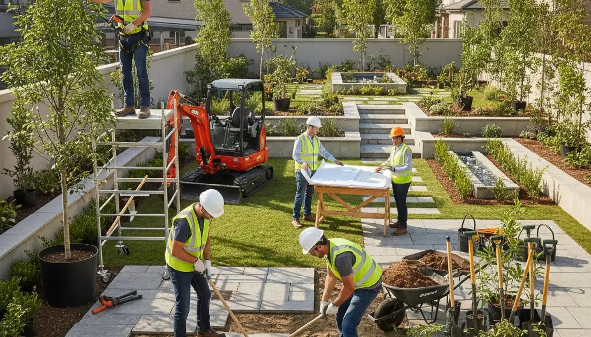 Buffalo, NY tree service team planning landscape design for local soils and property conditions
