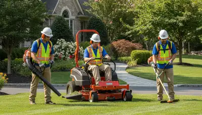 Tree service crew in Buffalo, NY providing lawn care and yard maintenance for healthy landscapes