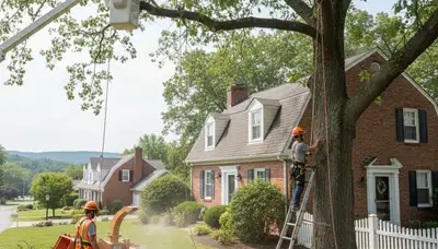 Tree service crew in Buffalo, NY providing professional tree removal and trimming
