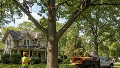 Tree service crew in Buffalo, NY handling professional tree removal and trimming