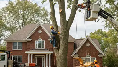 Tree service crew in Buffalo, NY performing professional tree removal and trimming