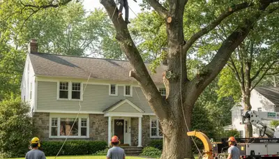 Tree service crew in Buffalo, NY handling safe tree trimming and removal