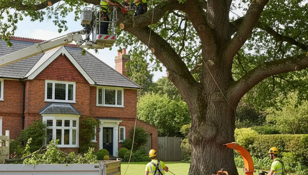 Tree service crew in Buffalo, NY providing safe tree trimming and removal for homeowners