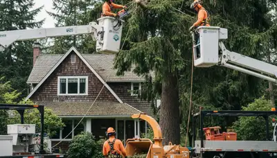 Tree service crew in Buffalo, NY providing professional tree trimming and removal services