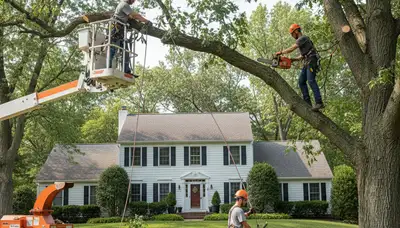 Tree service crew in Buffalo, NY providing professional tree trimming and removal services