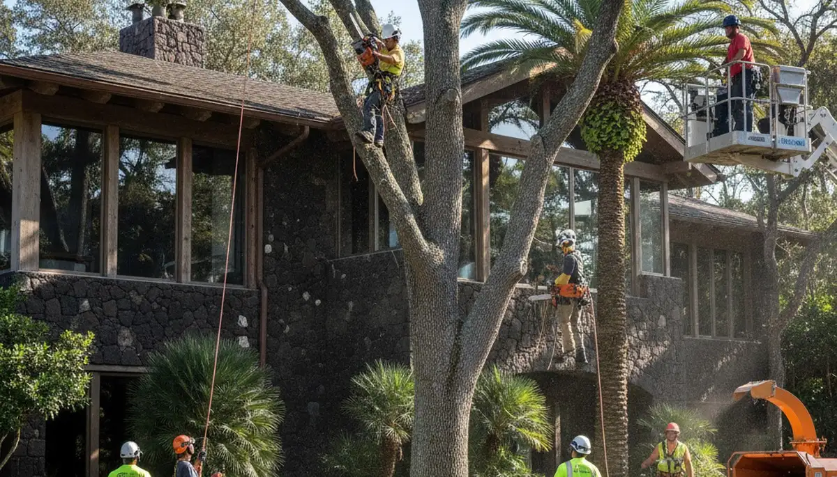 Tree service crew in Buffalo, NY providing professional tree care for homes and businesses