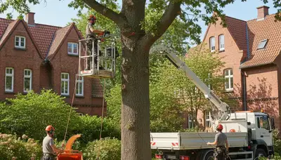 Tree service crew in Buffalo, NY providing professional tree removal and trimming services