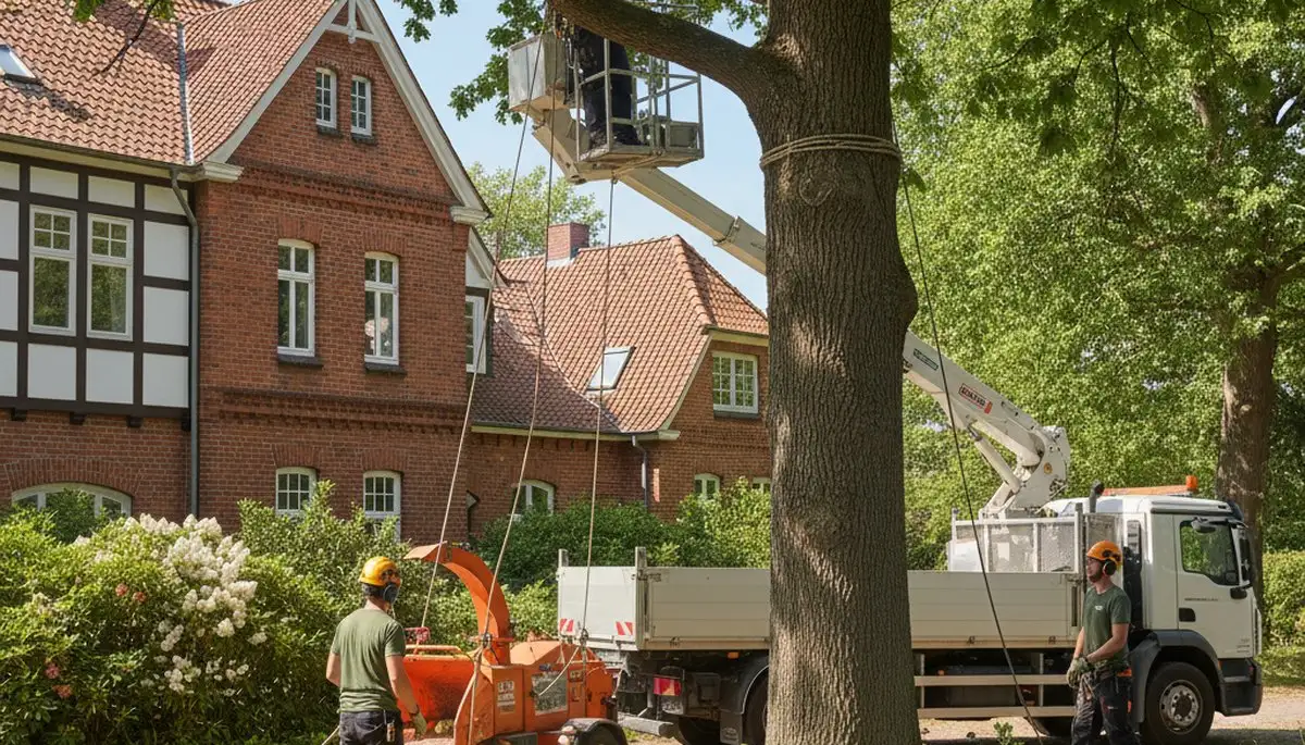 Tree service crew in Buffalo, NY handling tree removal and trimming for local property care