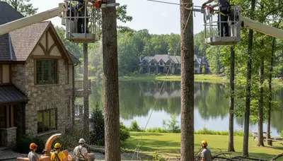 Tree service crew in Buffalo, NY providing professional tree trimming and removal services
