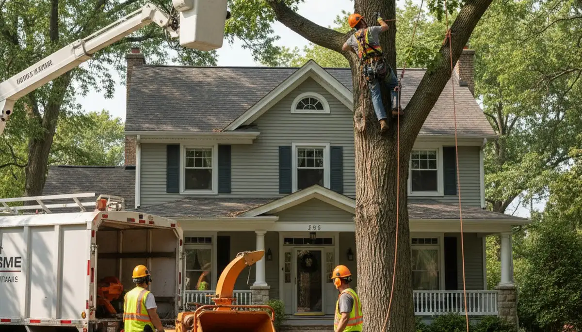 Tree service crew in Buffalo, NY providing professional tree removal and trimming services