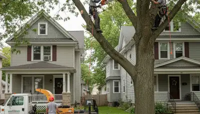 Tree service crew in Buffalo, NY providing professional tree care and removal services
