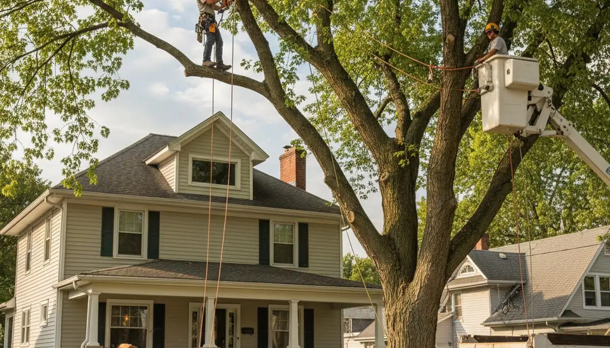Tree service crew in Buffalo, NY providing professional tree removal and trimming services