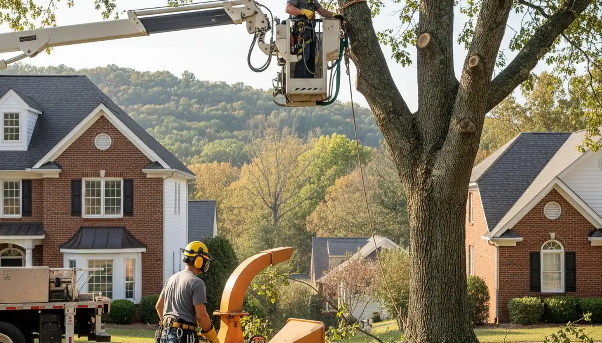 Buffalo, NY tree service crew providing professional tree trimming and removal for local properties